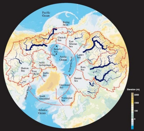 seas with catchment areas.