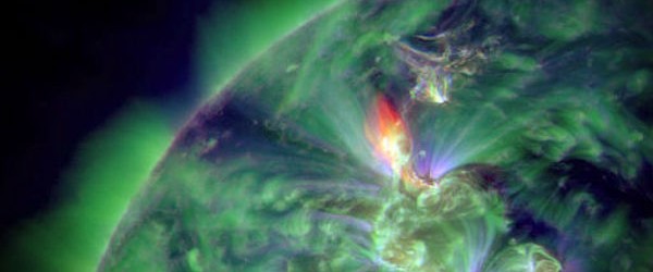 The long-duration blast at active region 1402 produced M3.2 solar flare and CME which is heading toward Earth. This was two-wave flare and first CME wave was overtaken by the 2nd wave due to its higher speed velocity.The major bulk of the plasma cloud appears to be directed north. A minor R1 Level Radio Blackout resulted. Active Regions 1401 and 1402, positioned near the center of the disk, dominate the x-ray imagery today. Expect additional R1 (Minor)...