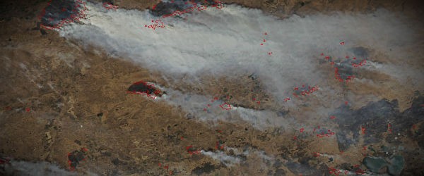 Wildfire areas enlarged three times in Siberia over the past 24 hours, according to ITAR-TAS news agency. Twenty nine outbreaks on a total area of 3,075 hectares were reported there on Tuesday morning. Seven of the outbreaks on 950.5 hectares are localized. There are 21 fires on 2,950.5 hectares in the Trans-Baikal Territory. Five fires on 930 hectares are localized. There are six large conflagrations on 2,201 hectares. Seven fires swept 103 hectares in the Novosibirsk Region. There...