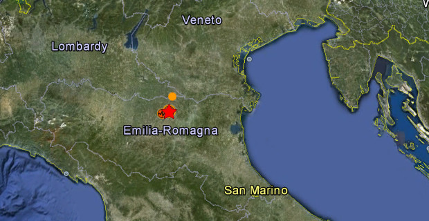 Terremoto de M6.0 golpeó el norte de Italia Fuerte, peligroso, mortal y poca profundidad May-20-Northern-Italy-earthquake-GE-+-USGS