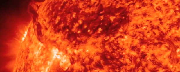 A large filament stretching hundreds of thousands of kilometers erupted on Thursday, January 31, 2012. The eruption lasted about 4 hours and was located in the northeast quadrant of the Sun. The following SDO video shows a variety of views of the break-up of this structure. Filaments are anchored to the Sun’s surface in the photosphere, and extend outwards into the Sun’s hot outer atmosphere, called the corona. A filament forms over timescales of about a day, and stable filaments may persist in the corona for several months, looping hundreds of thousands of miles into space. Some of the plasma...