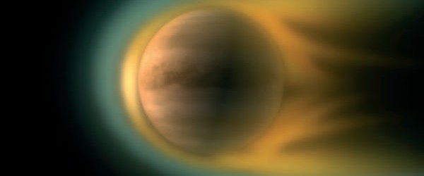 Last week we talked about “A day in the life of Venus” – observations made by ESA’s Venus express, which has been in Venus’s orbit since 2006.  On January 29, 2013, ESA revealed observations made by the spacecraft in August 2010, when it studied effect of reduced solar wind planet’s ionosphere. Researchers found that planet’s ionosphere ballooned outward on the planet’s ‘downwind’ nightside, much like the shape of the ion tail seen streaming from a comet under similar conditions. This is said to have happened because of Venus’s weak internal magnetic field, which has partial control over shape and density of planet’s ionosphere. Yong Wei...