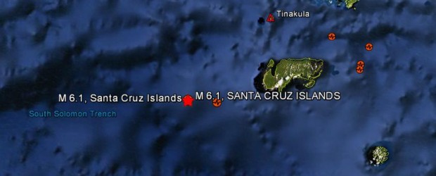 07 AM at epicenter Location 10.912°S, 165.260°E Depth 10 km (6.2 miles) Region SANTA CRUZ ISLANDS Distances 66...