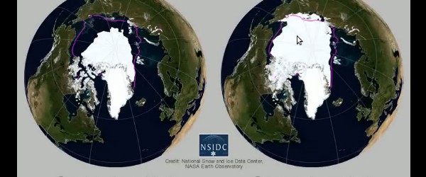 In October 2012, National Snow and Ice Data Center (NSIDC) released an animated map of 2012 Arctic and Antarctic sea ice extent shown side-by-side with 1979 – 2009 climatology.     For more information and visualizations of thinning sea ice, see the NOAA Climate Watch article, “Arctic Sea Ice Getting Thinner, Younger.” Source: NSDIC No related posts.